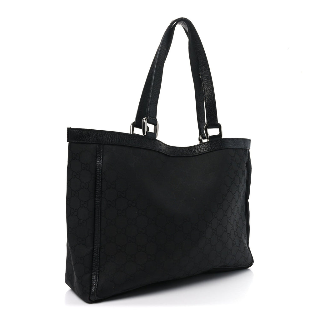 Nylon Monogram Abbey D Ring Tote Black
