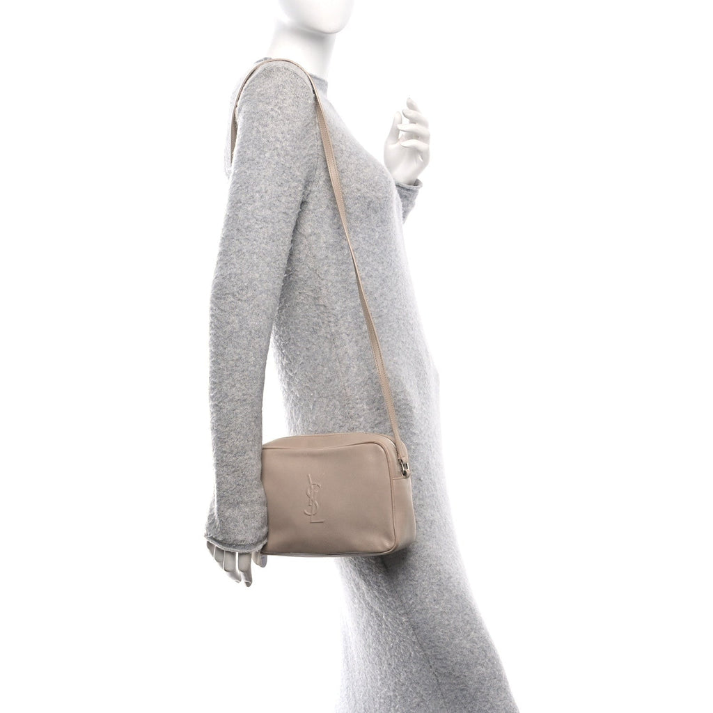 Lambskin Monogram Small Lou Camera Bag Light Taupe