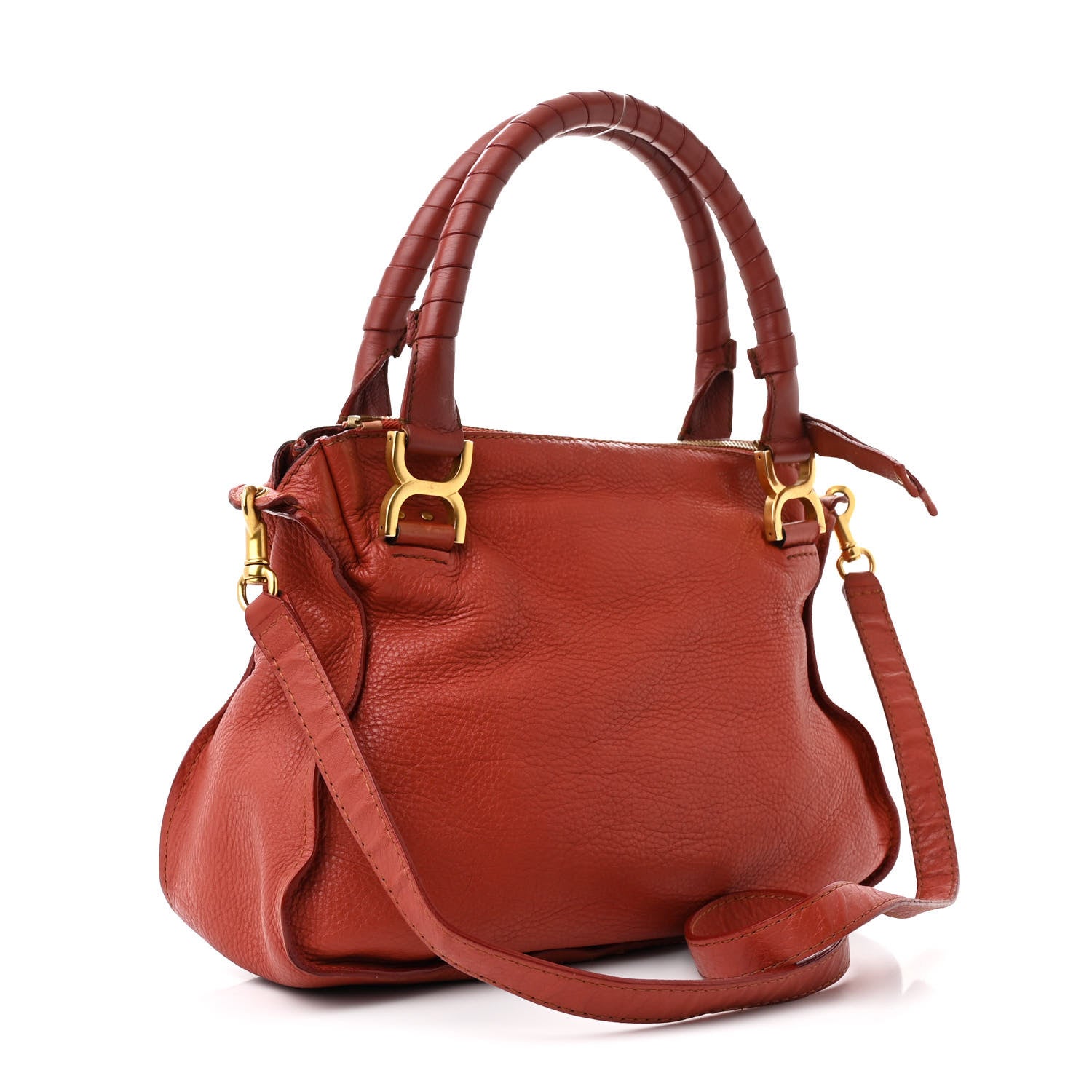 Calfskin Medium Marcie Satchel Maple Leaf
