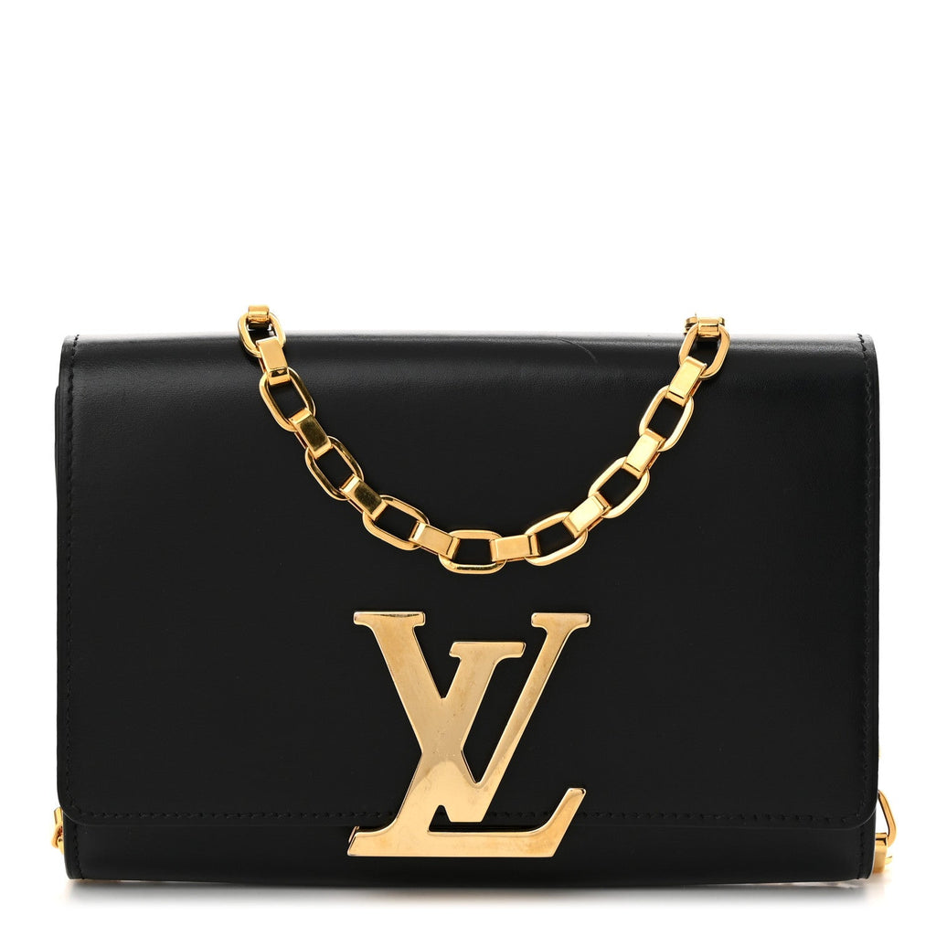 Calfskin Chain Louise GM Black