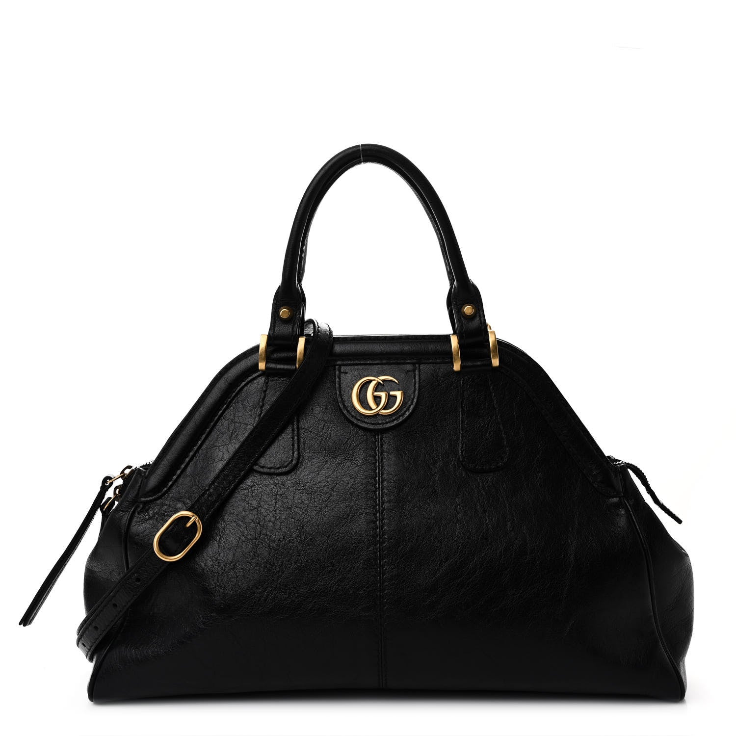 Calfskin Medium Re(Belle) Top Handle Bag Black
