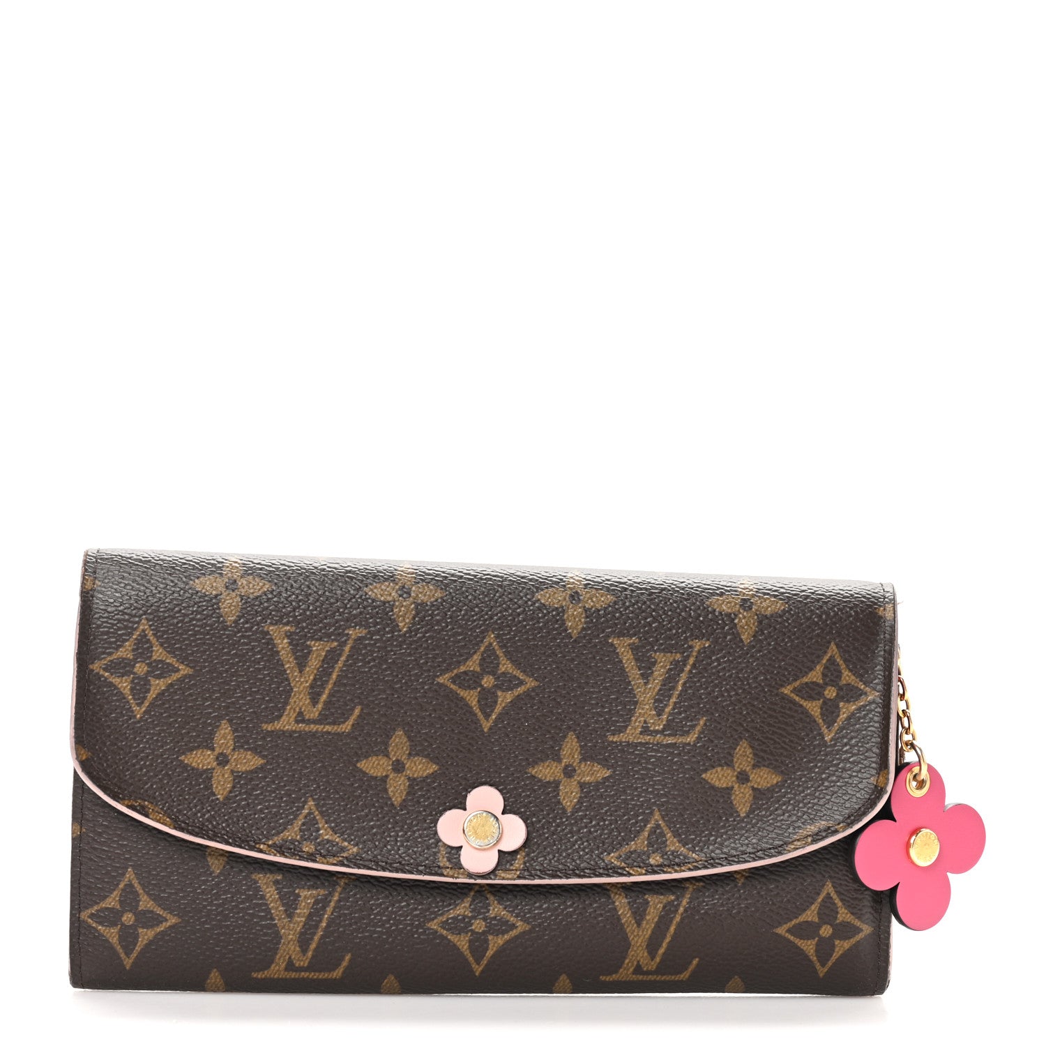 Monogram Bloom Flower Emilie Wallet Fuchsia