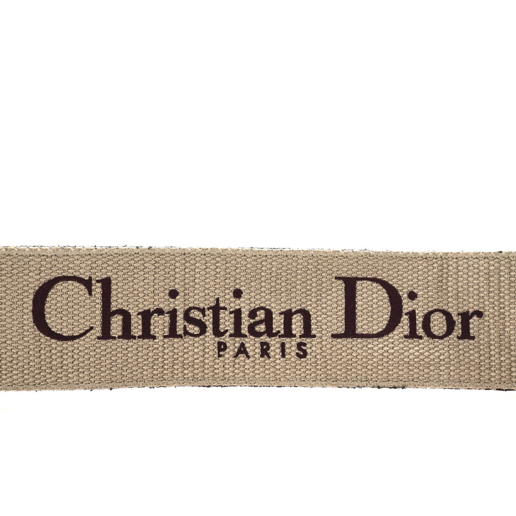 Canvas Embroidered Shoulder Strap Burgundy