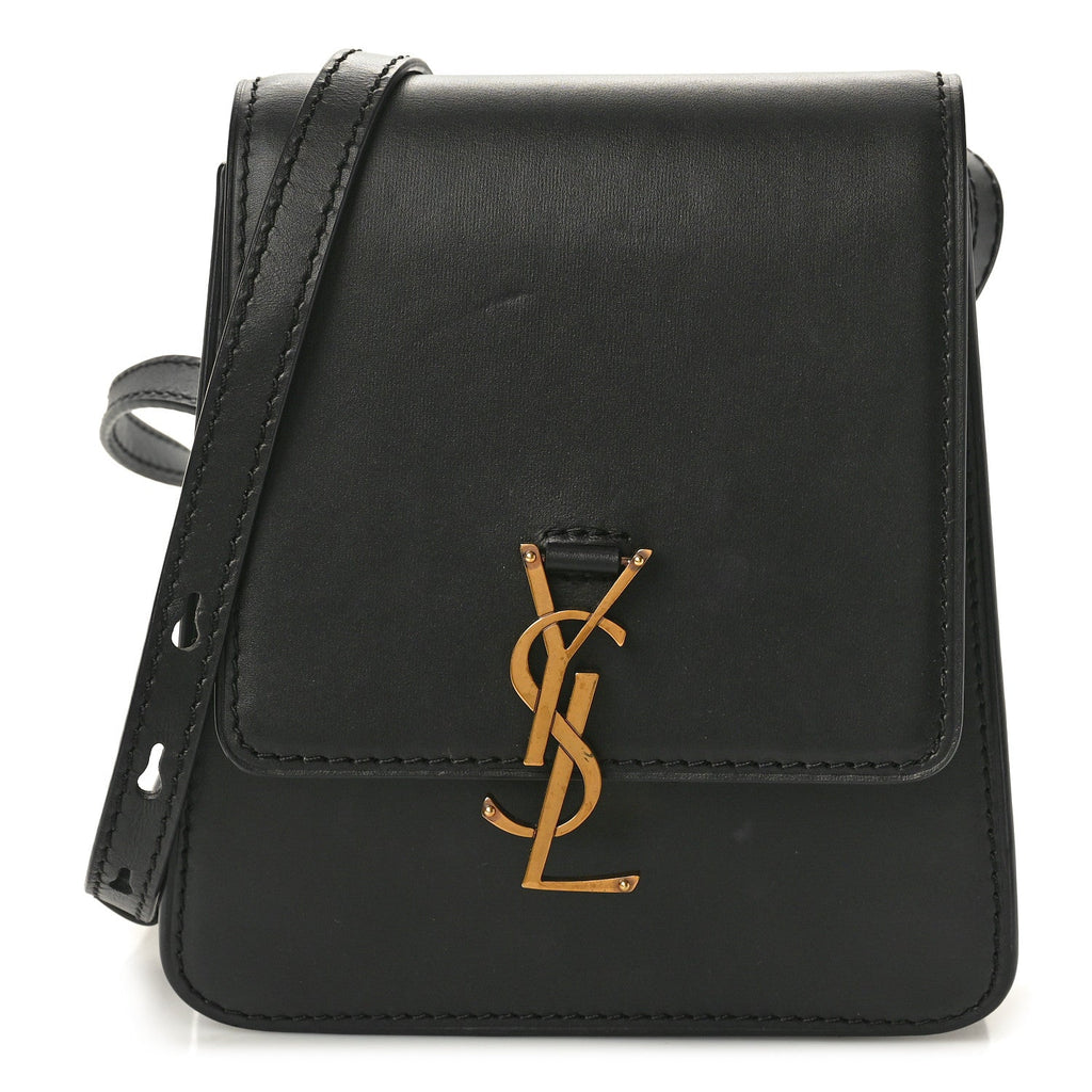 Smooth Calfskin North South Kaia Satchel Black