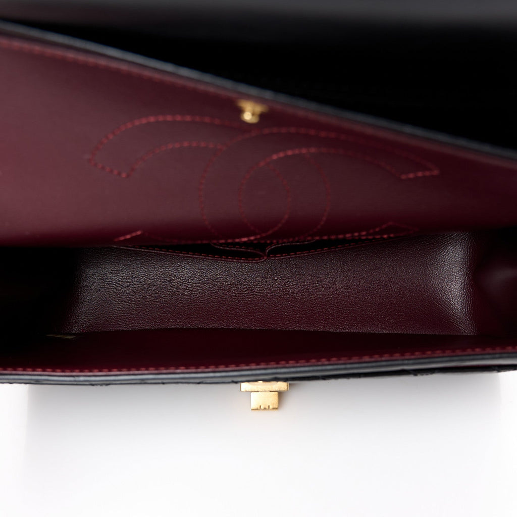 Aged Calfskin Quilted 2.55 Reissue 225 Flap Black