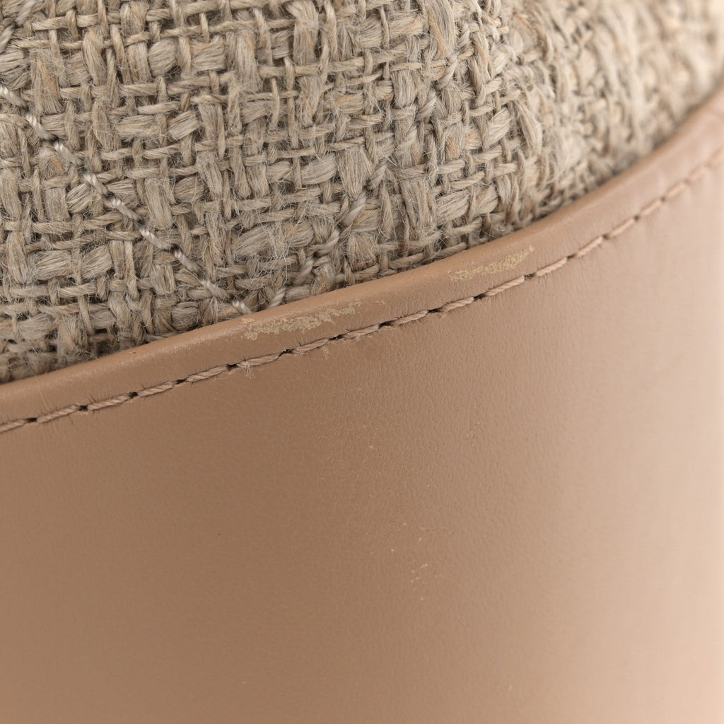 Tweed Calfskin Quilted Medium Gabrielle Hobo Beige