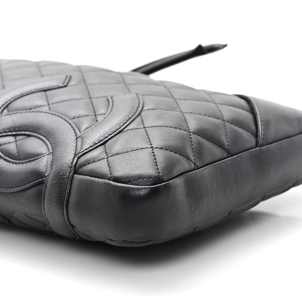 Calfskin Quilted Medium Cambon Messenger Black