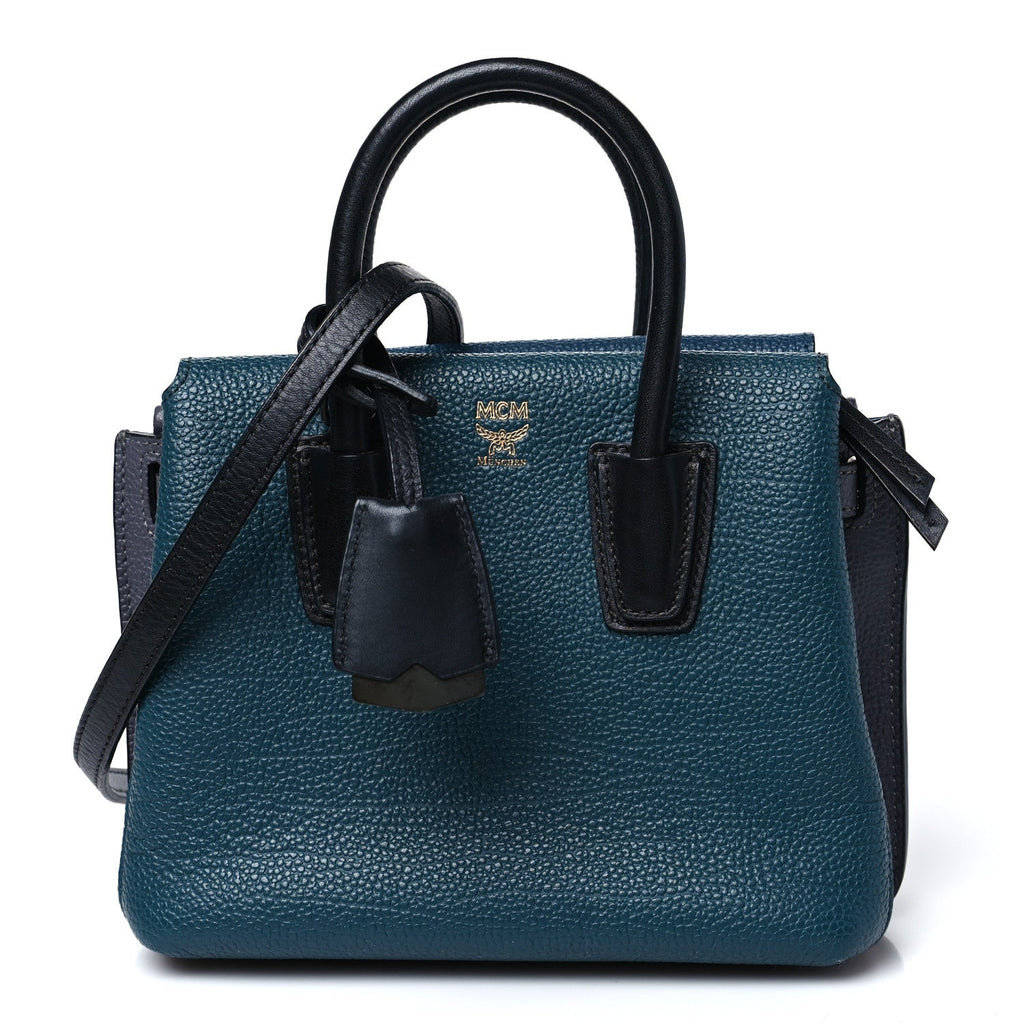 Grained Calfskin Mini Milla Tote Vega Green