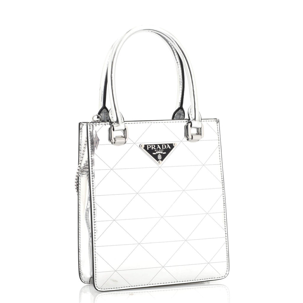 Triangle Tote Spazzolato Leather Mini