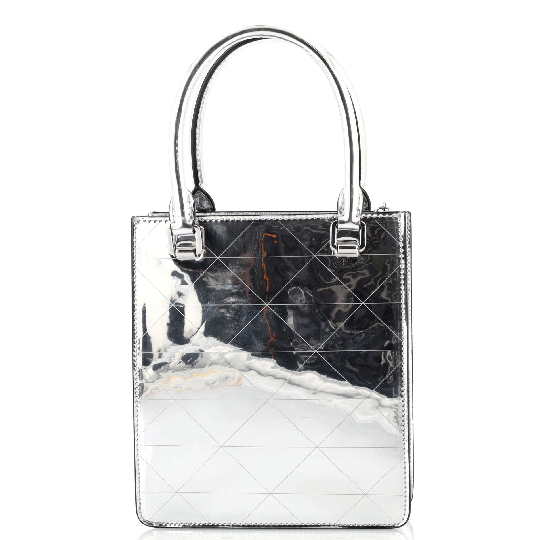 Triangle Tote Spazzolato Leather Mini
