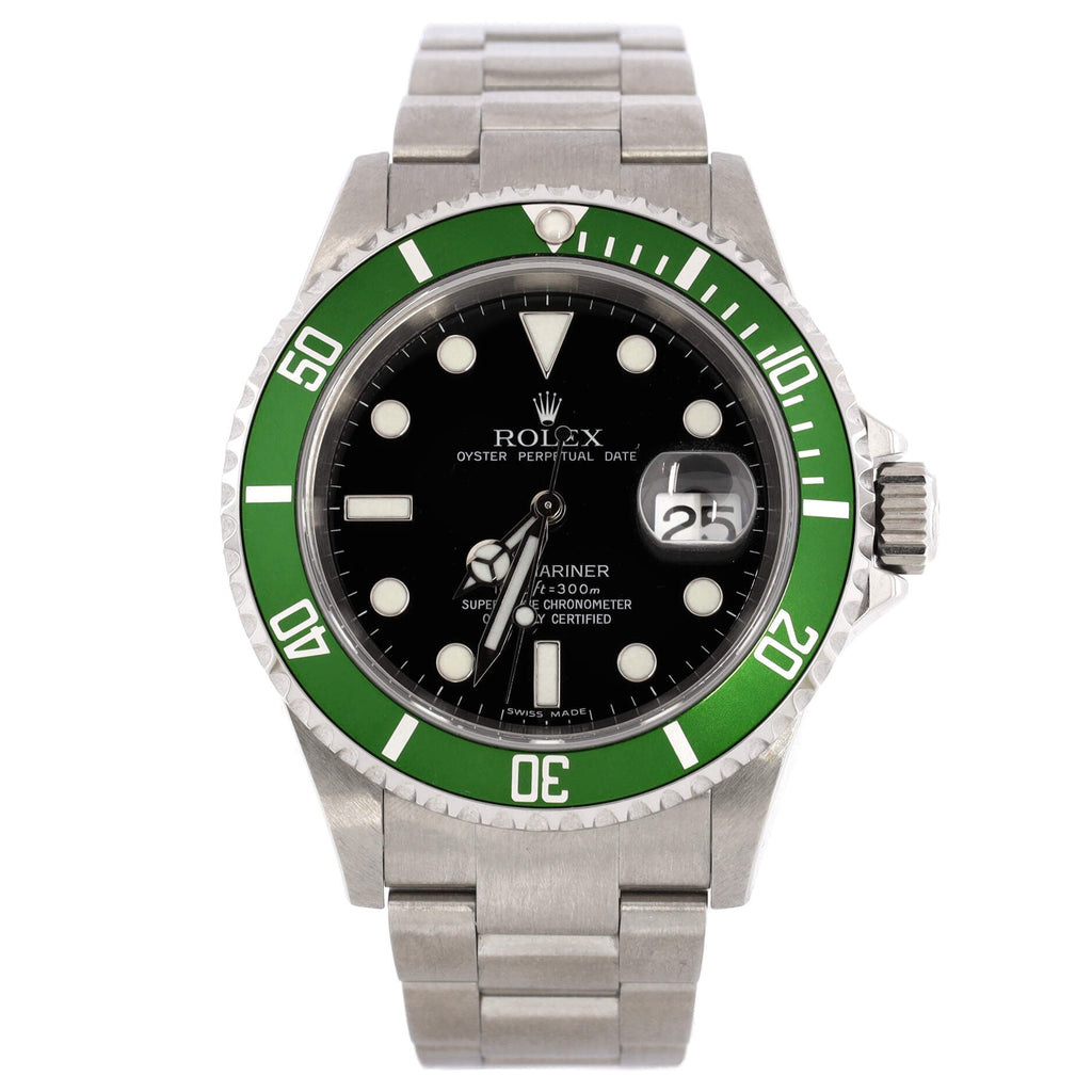 Oyster Perpetual Submariner Kermit Date Automatic Watch Stainless Steel 40