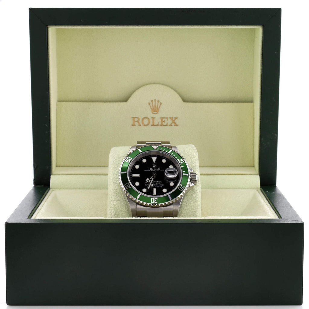 Oyster Perpetual Submariner Kermit Date Automatic Watch Stainless Steel 40