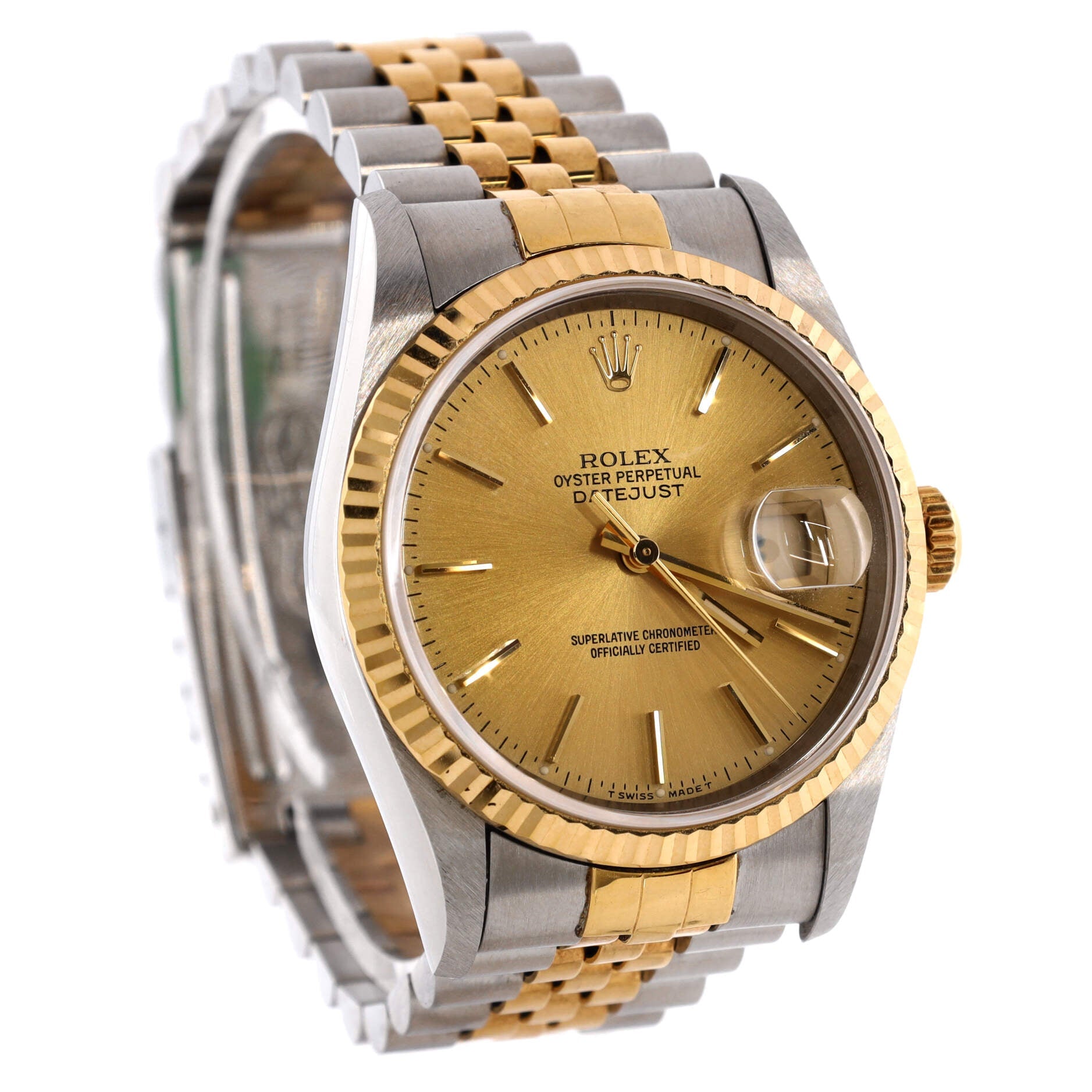 Oyster Perpetual Datejust Automatic Watch Stainless Steel and Yellow Gold 36