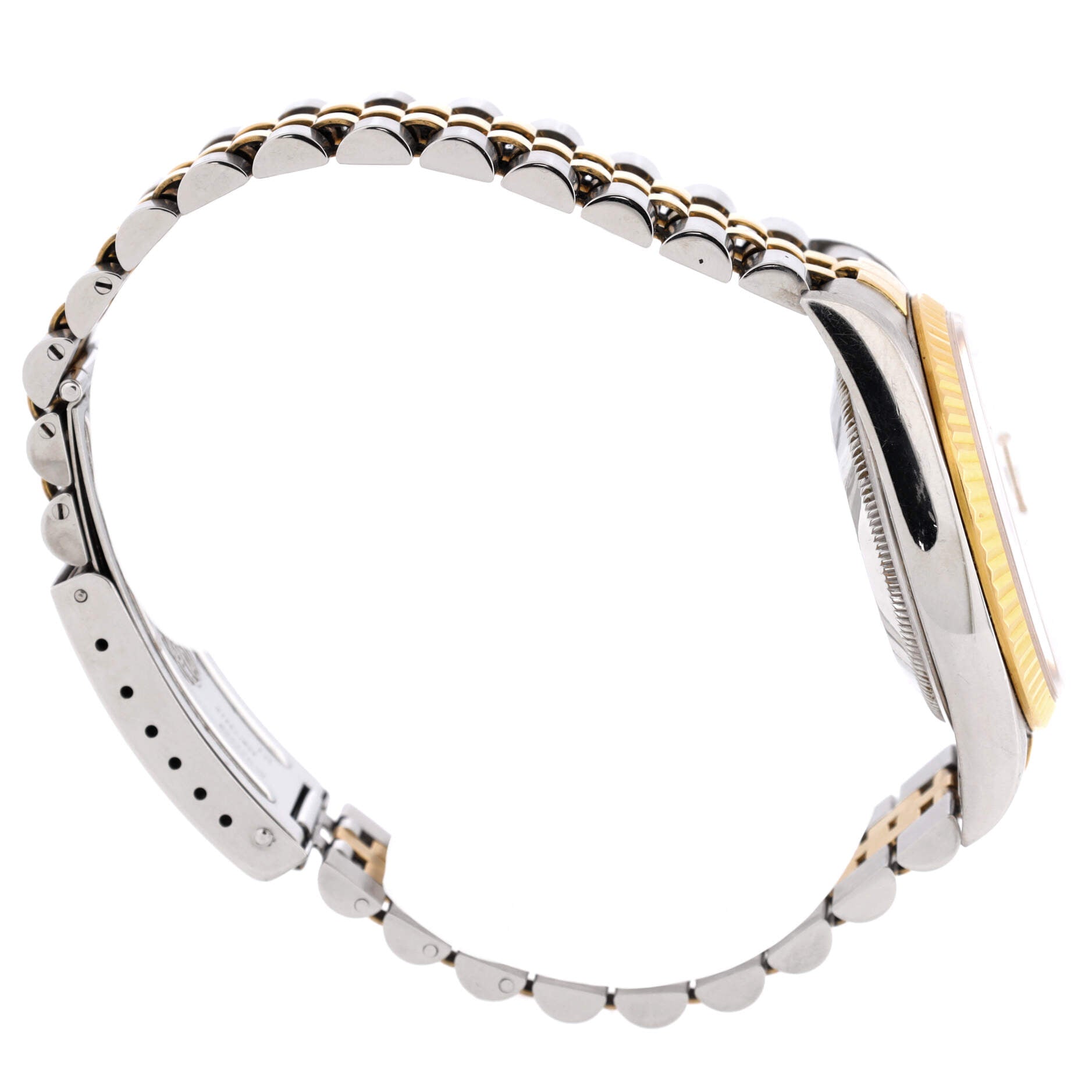 Oyster Perpetual Datejust Automatic Watch Stainless Steel and Yellow Gold with Diamond Markers 36