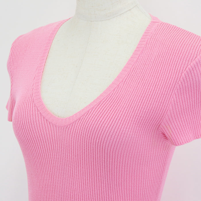 Chanel Logo Charm Cotton Nylon Top Size 38