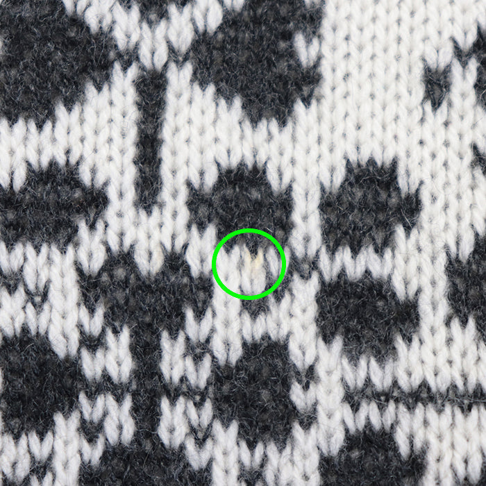 Chanel Cashmere Sweater, Heart Clover Pattern, Round Neck, Size 36