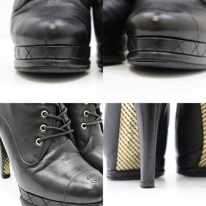 Chanel G28406 Leather Boots