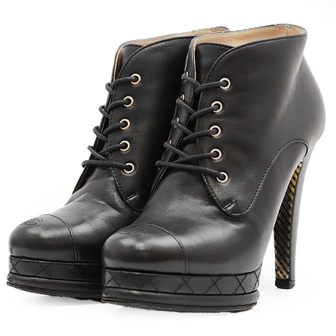 Chanel G28406 Leather Boots