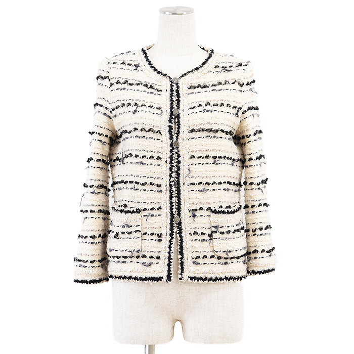 Chanel 05A P26658 Knit Tweed Wool Cashmere Jacket