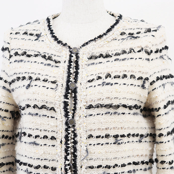 Chanel 05A P26658 Knit Tweed Wool Cashmere Jacket