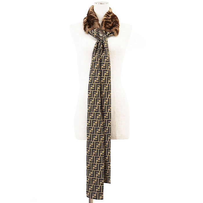 Fendi FENDI ROMA Maxi Wrappy Silk Scarf