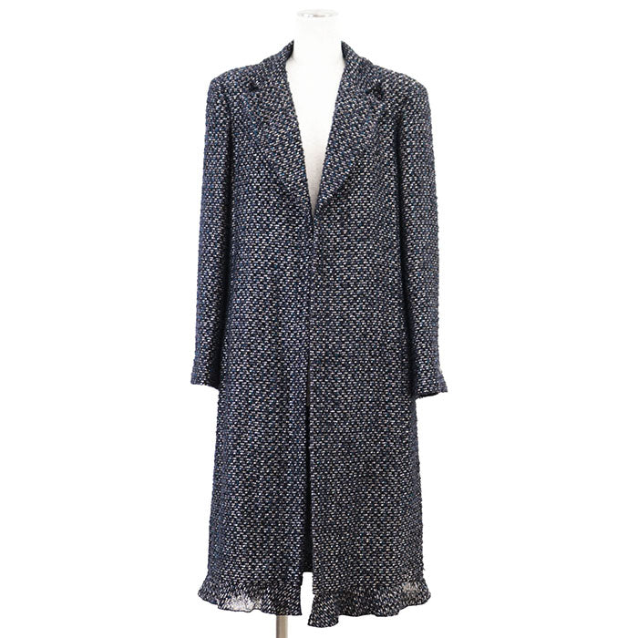 Chanel Tweed Mohair Blend Coat