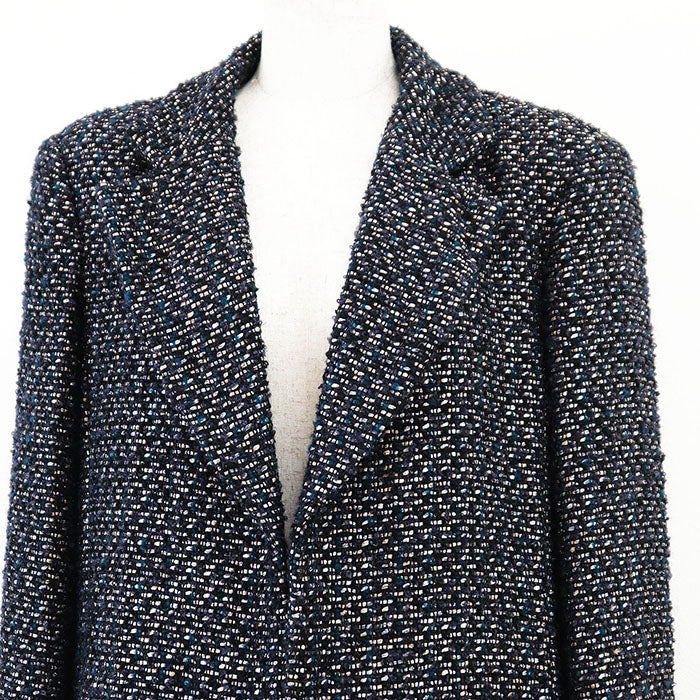 Chanel Tweed Mohair Blend Coat