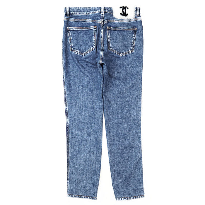 Chanel P74543 Denim Shearling Pants