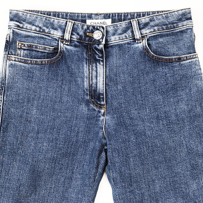 Chanel P74543 Denim Shearling Pants