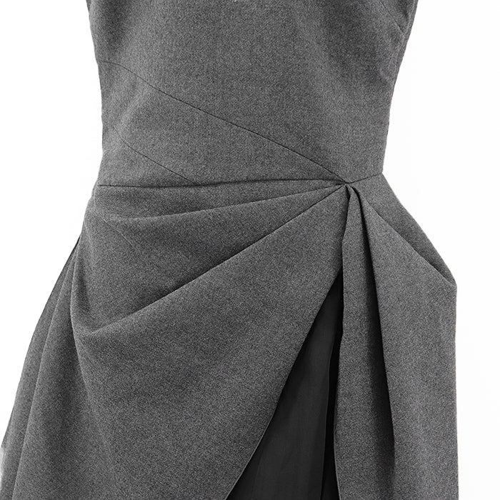 Christian Dior Asymmetrical Wool Dress