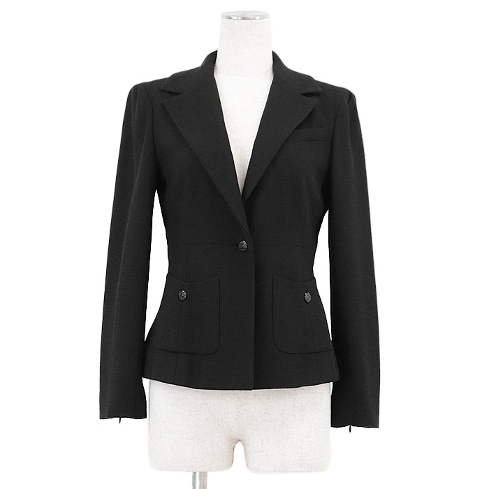 Chanel COCO Mark Logo Silk Blend Tailored Jacket