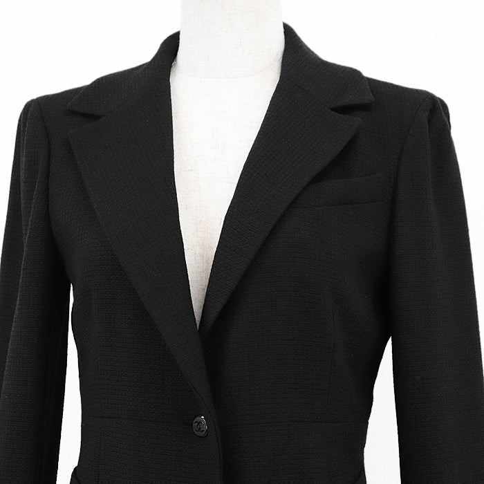 Chanel COCO Mark Logo Silk Blend Tailored Jacket