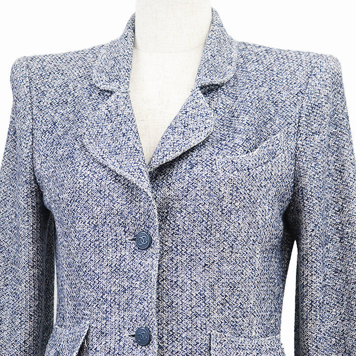 Chanel 03P P21056 Tweed Linen Cotton Jacket