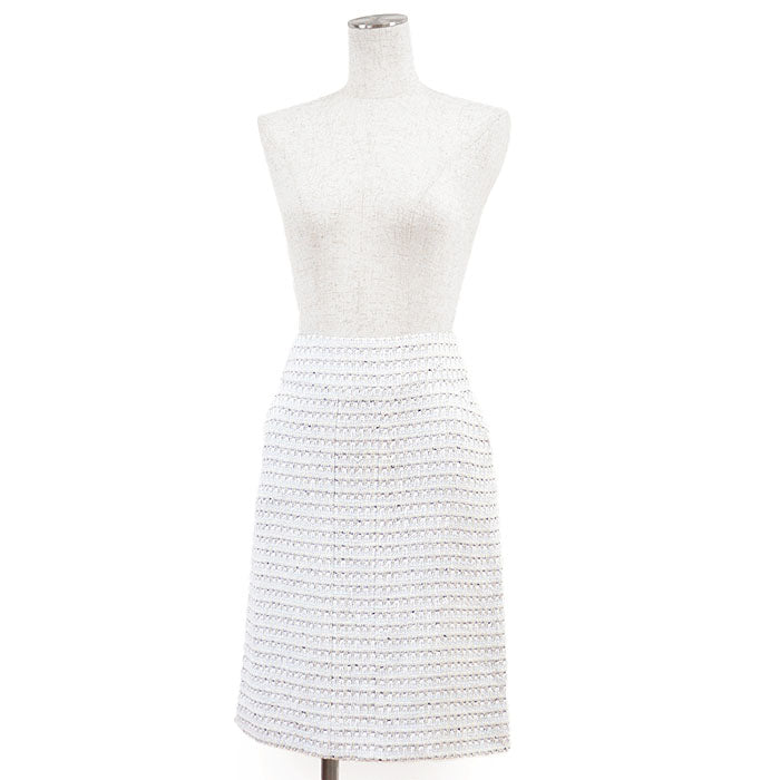 Chanel Tweed Cotton Linen Skirt