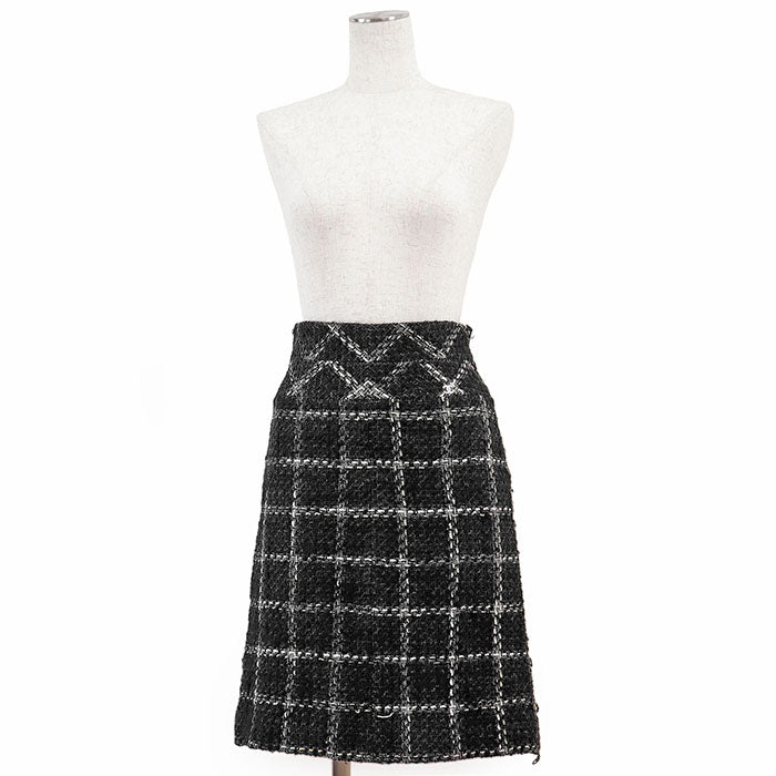 Chanel Tweed Wool Blend Skirt