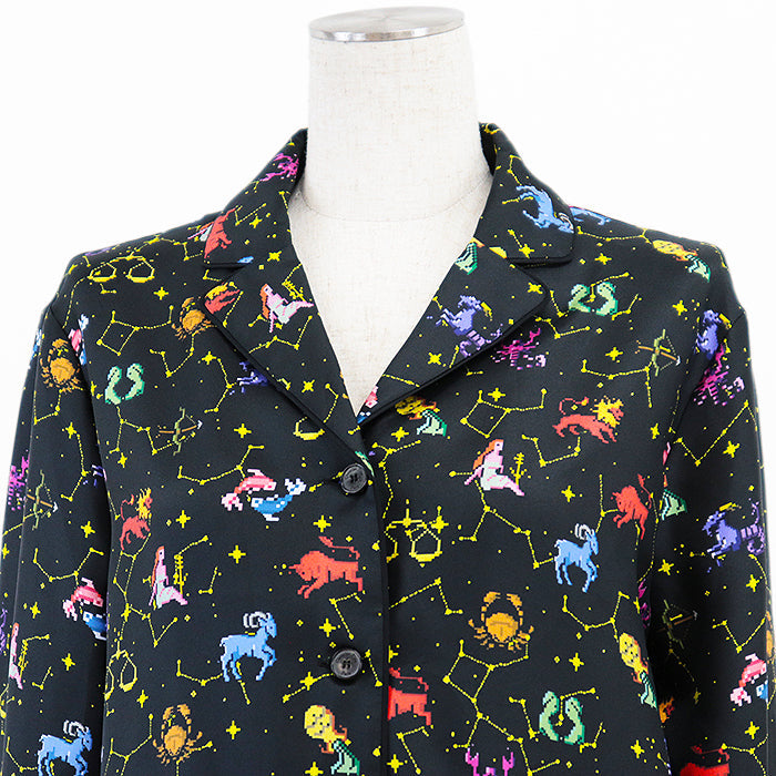 Christian Dior Zodiac Pixel Silk Twill Shirt