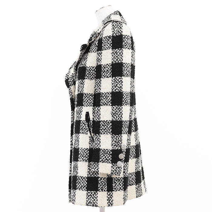 Chanel P54393 Tweed Wool Silk Coat