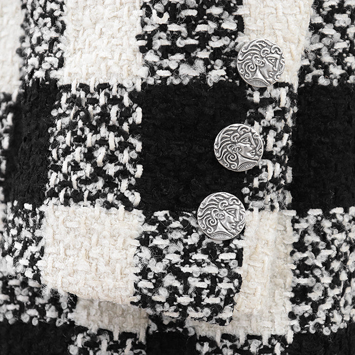 Chanel P54393 Tweed Wool Silk Coat