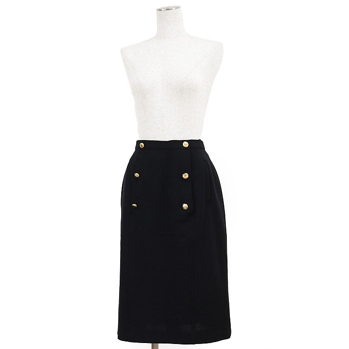 Chanel Knit Jersey 100% Wool Skirt