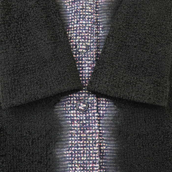 Chanel P52273 Tweed Cashmere Silk Wool Long Coat