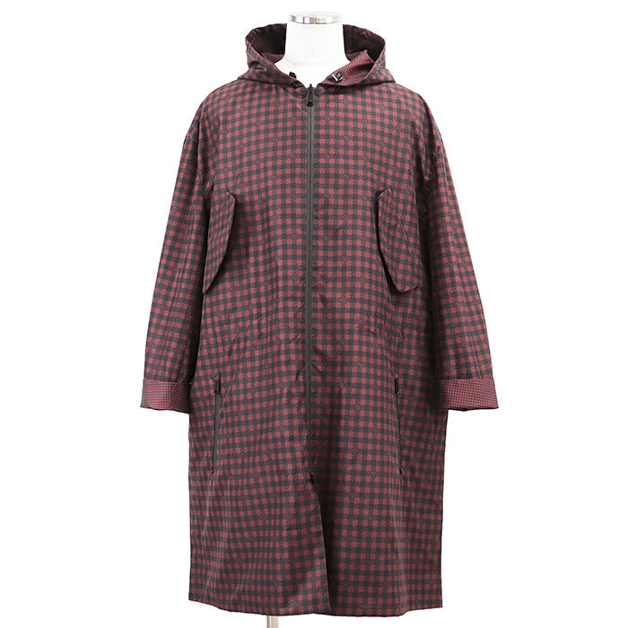 Fendi FF Logo Monogram Houndstooth Nylon Coat