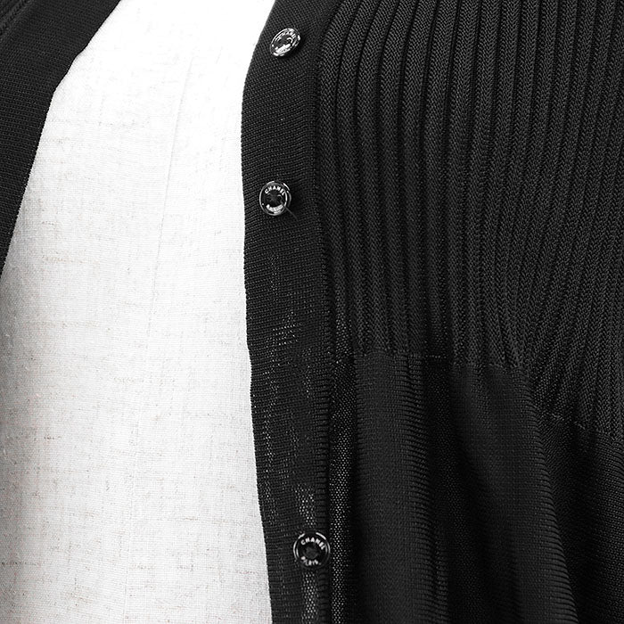 Chanel P29729 Knit Lace Combination Stand Collar igan