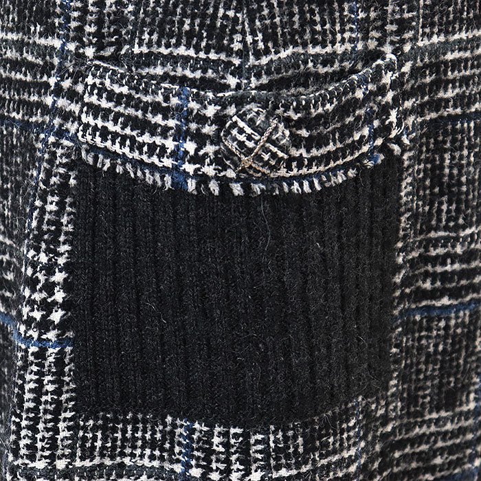 Chanel Glen Check Wool Nylon Skirt