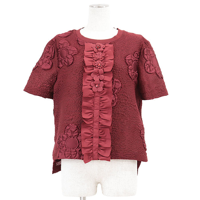 Fendi Flower Jacquard Wool Blend Top