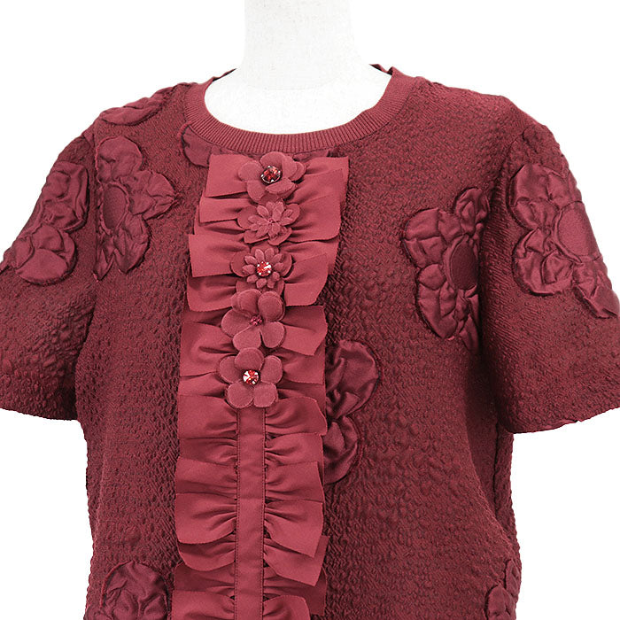 Fendi Flower Jacquard Wool Blend Top