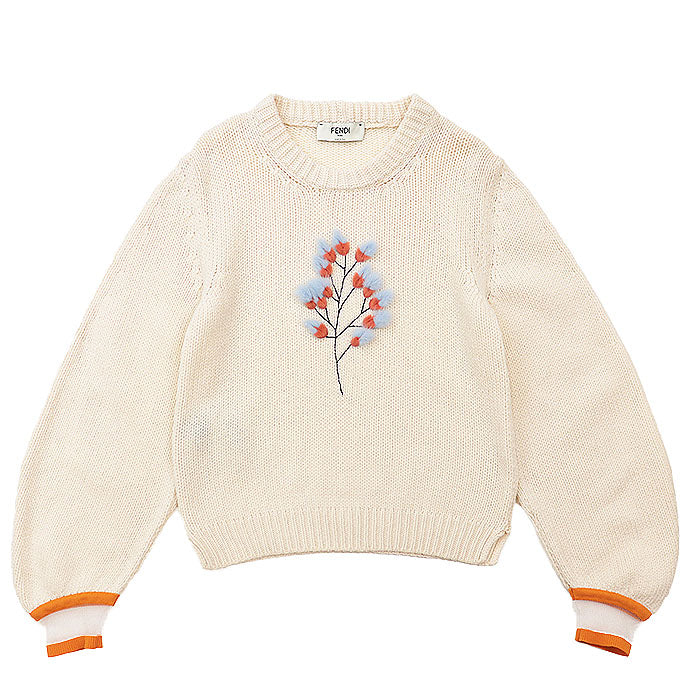 Fendi Embroidery Mink Fur Cashmere Sweater