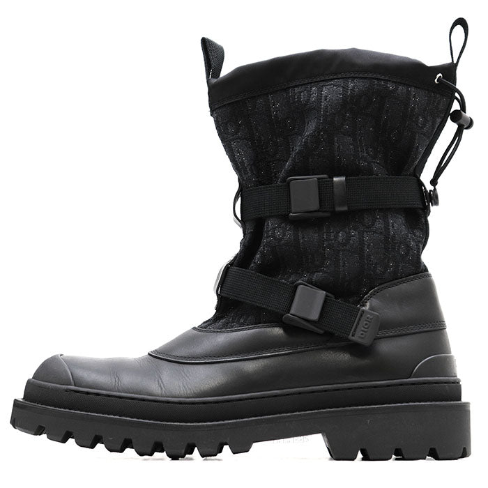 Dior Oblique Leather Jacquard Boots