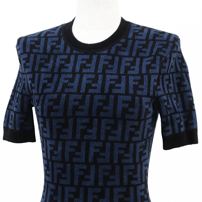 Fendi FF Zucca Micro Pile Jacquard Dress