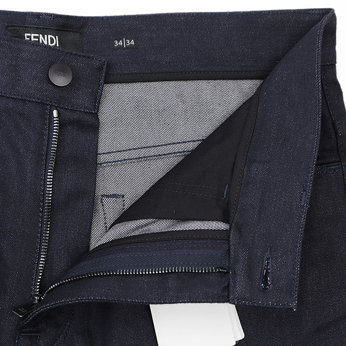 Fendi Embroidered Denim Pants