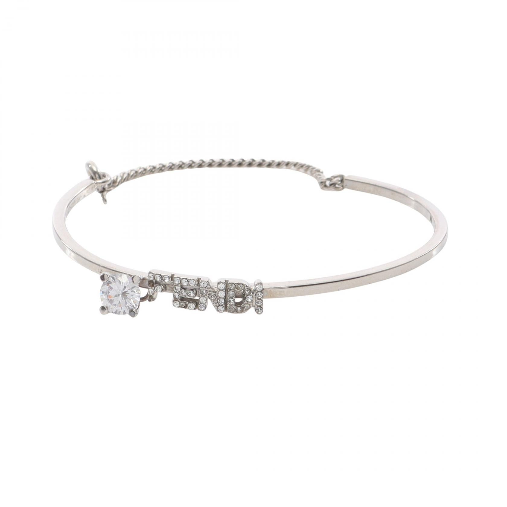 Fendi FENDI logo Stainless Steel Bracelet